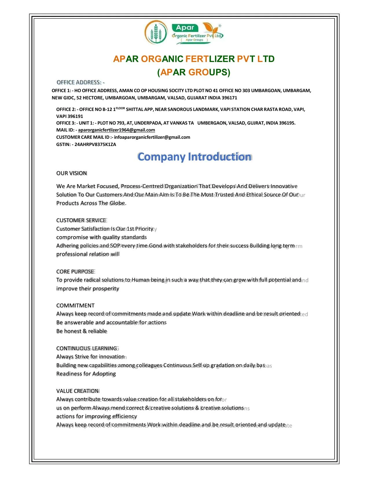 APAR product catalogue page 01