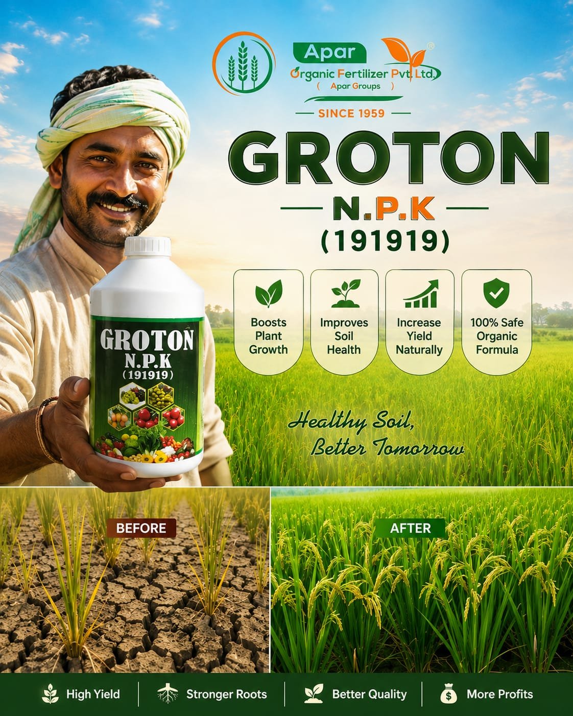 Groton N.P.K liquid promotional poster