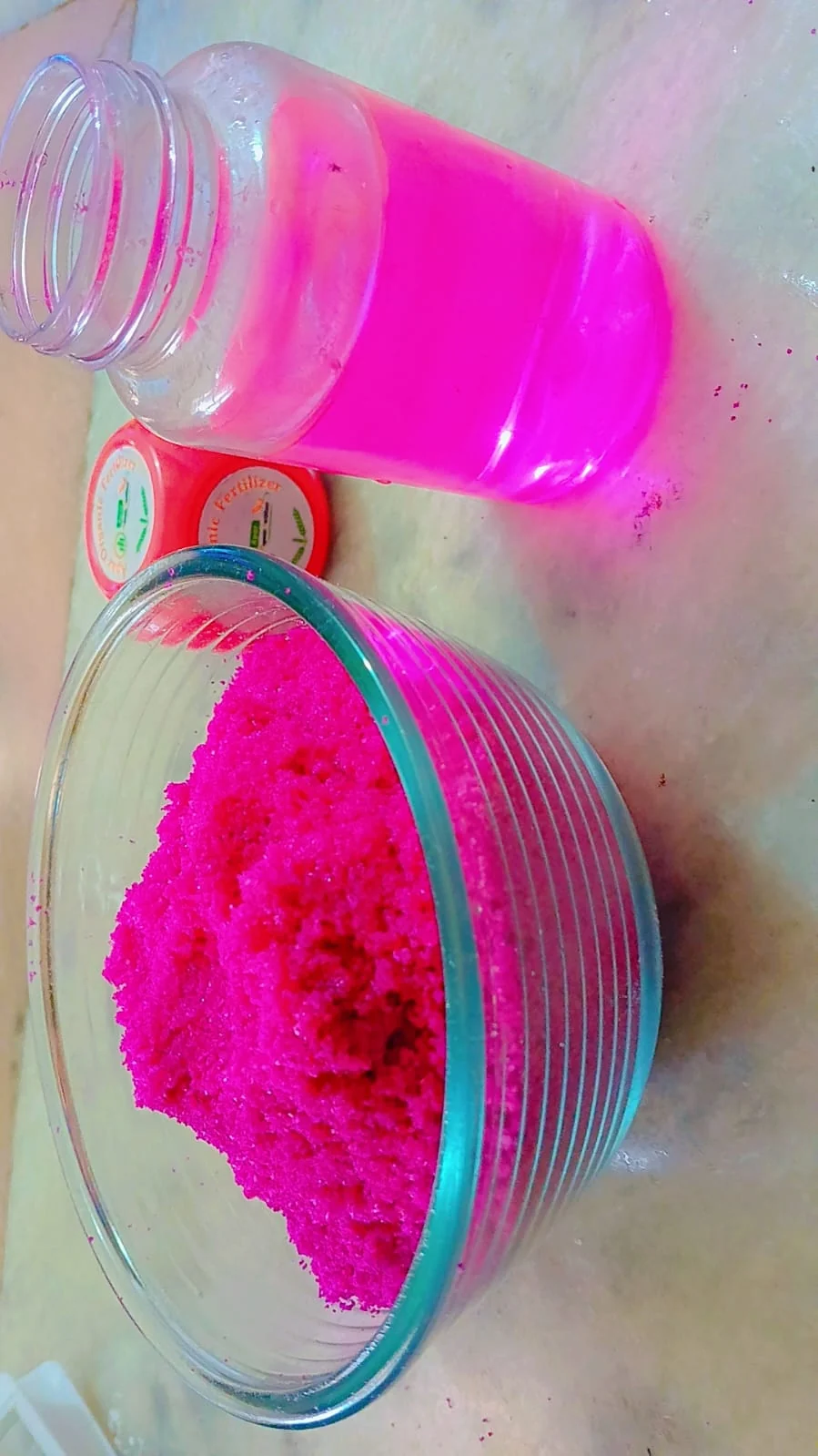 Pink powder sample
